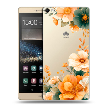 Пластиковый чехол на Huawei P8 Max с принтом Цветы принт