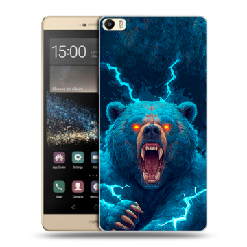 Пластиковый чехол на Huawei P8 Max с принтом Медведь