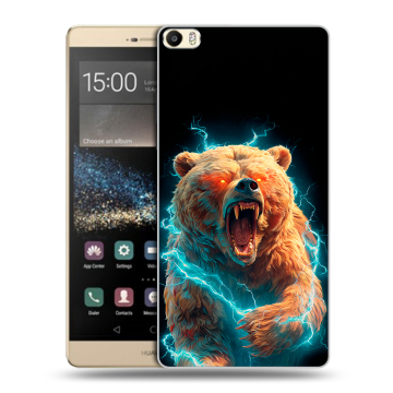 Пластиковый чехол на Huawei P8 Max с принтом Медведь