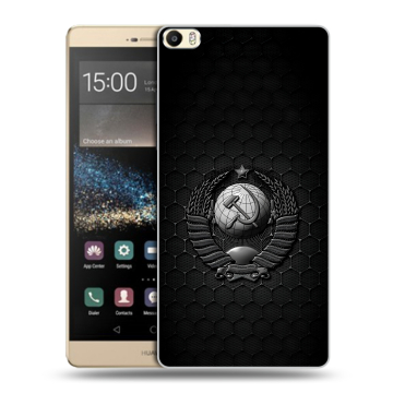 Пластиковый чехол на Huawei P8 Max с принтом Герб Флаг СССР