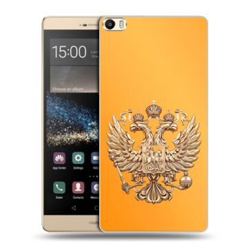 Пластиковый чехол на Huawei P8 Max с принтом Герб Флаг России