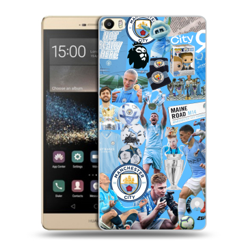 Пластиковый чехол на Huawei P8 Max с принтом Man City Манчестер Сити