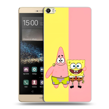 Пластиковый чехол на Huawei P8 Max с принтом Спанч боб Спанчбоб