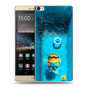 Пластиковый чехол на Huawei P8 Max с принтом Миньоны