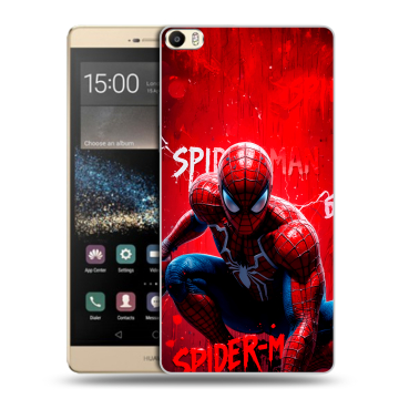 Пластиковый чехол на Huawei P8 Max с принтом Spiderman Человек паук