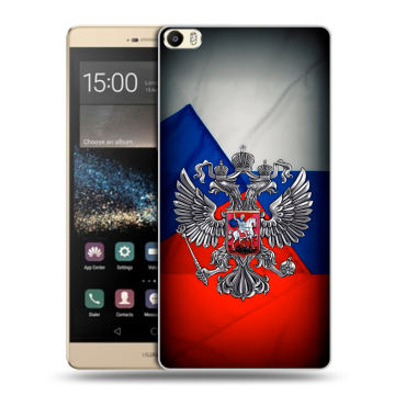 Пластиковый чехол на Huawei P8 Max с принтом Флаг России