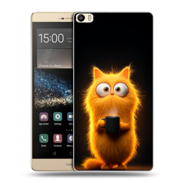 Пластиковый чехол на Huawei P8 Max с принтом Смешной кот