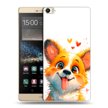 Пластиковый чехол на Huawei P8 Max с принтом корги