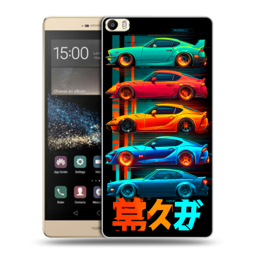 Пластиковый чехол на Huawei P8 Max с принтом машины тачки