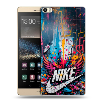Пластиковый чехол на Huawei P8 Max с принтом Nike Найк