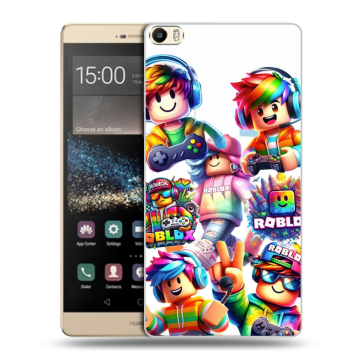 Пластиковый чехол на Huawei P8 Max с принтом Roblox Роблокс