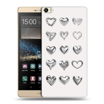 Пластиковый чехол на Huawei P8 Max с принтом Y2K сердечки