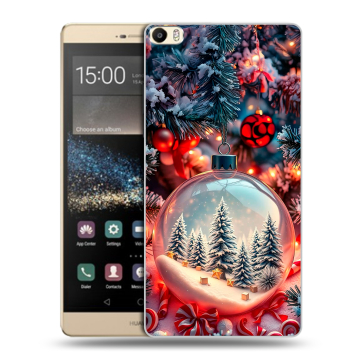 Пластиковый чехол на Huawei P8 Max с принтом Новый год