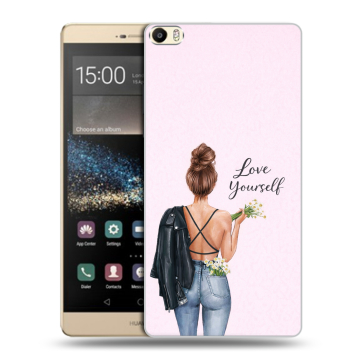 Пластиковый чехол на Huawei P8 Max с принтом женский