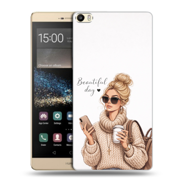 Пластиковый чехол на Huawei P8 Max с принтом женский