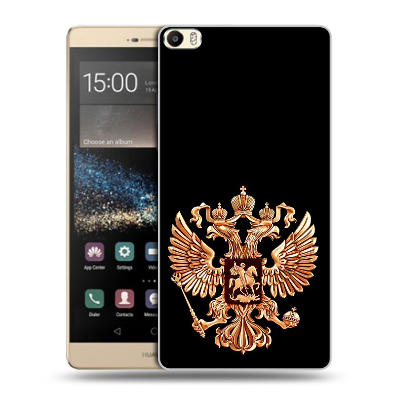Пластиковый чехол на Huawei P8 Max с принтом Герб России золотой Пластиковый чехол на Huawei P8 Max с принтом Герб России золотой