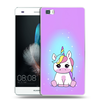 Силиконовый чехол на Huawei P8 Lite с принтом Единорог