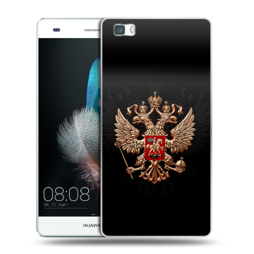 Силиконовый чехол на Huawei P8 Lite с принтом Герб России