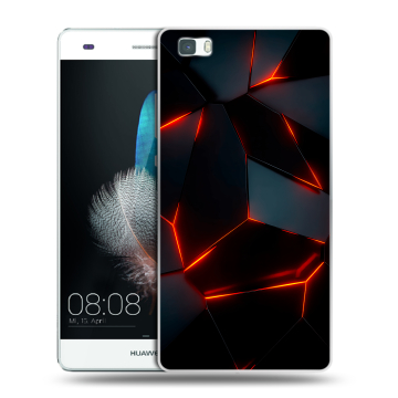Силиконовый чехол на Huawei P8 Lite с принтом Яркие абстракции