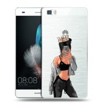 Силиконовый чехол на Huawei P8 Lite с принтом Женские принты