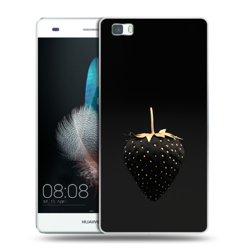 Силиконовый чехол на Huawei P8 Lite с принтом Черная клубника