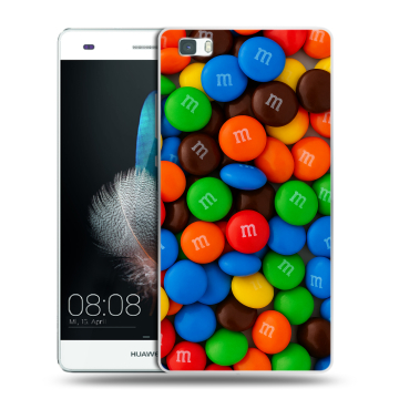 Силиконовый чехол на Huawei P8 Lite с принтом Конфеты