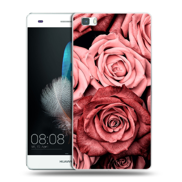 Силиконовый чехол на Huawei P8 Lite с принтом Цветы розы