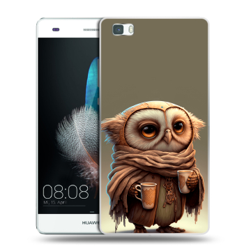 Силиконовый чехол на Huawei P8 Lite с принтом Сова