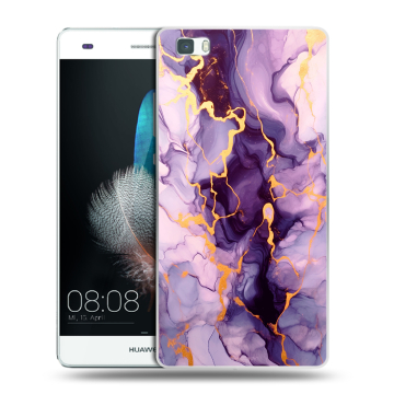 Силиконовый чехол на Huawei P8 Lite с принтом Мрамор Силиконовый чехол на Huawei P8 Lite с принтом Мрамор