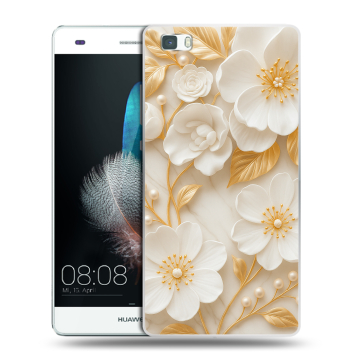 Силиконовый чехол на Huawei P8 Lite с принтом Цветы Силиконовый чехол на Huawei P8 Lite с принтом Цветы