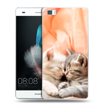 Силиконовый чехол на Huawei P8 Lite с принтом Котята