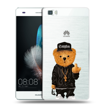 Силиконовый чехол на Huawei P8 Lite с принтом Мишка
