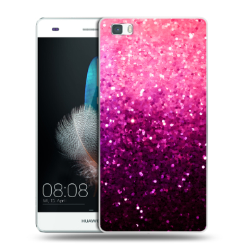 Силиконовый чехол на Huawei P8 Lite с принтом Блестки