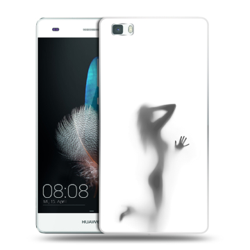 Силиконовый чехол на Huawei P8 Lite с принтом Силуэт