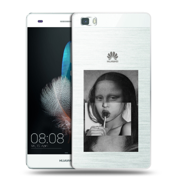 Силиконовый чехол на Huawei P8 Lite с принтом Мона Лиза