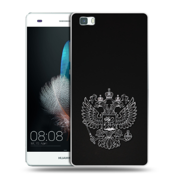 Силиконовый чехол на Huawei P8 Lite с принтом Герб России