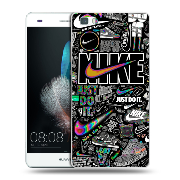 Силиконовый чехол на Huawei P8 Lite с принтом Найк