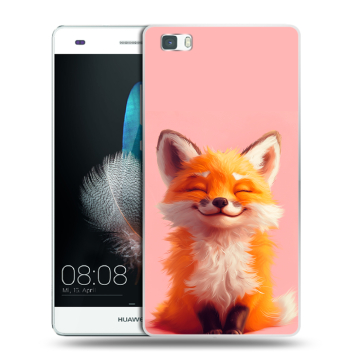 Силиконовый чехол на Huawei P8 Lite с принтом милая лиса Силиконовый чехол на Huawei P8 Lite с принтом милая лиса