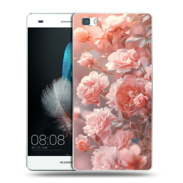 Силиконовый чехол на Huawei P8 Lite с принтом Розовые розы