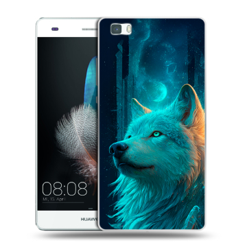 Силиконовый чехол на Huawei P8 Lite с принтом бабочки саккура
