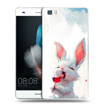 Силиконовый чехол на Huawei P8 Lite с принтом кролик зайчик