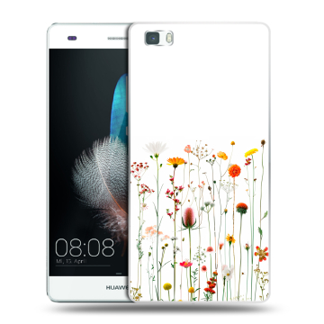 Силиконовый чехол на Huawei P8 Lite с принтом цветы