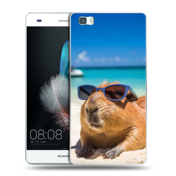Силиконовый чехол на Huawei P8 Lite с принтом Капибара Силиконовый чехол на Huawei P8 Lite с принтом Капибара