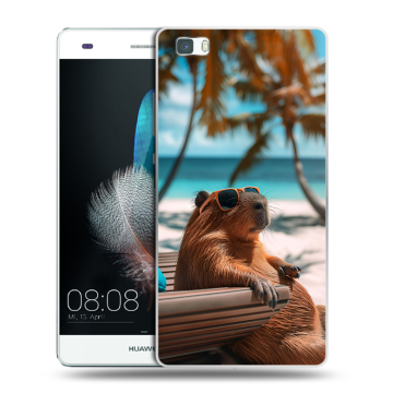Силиконовый чехол на Huawei P8 Lite с принтом Капибара Силиконовый чехол на Huawei P8 Lite с принтом Капибара