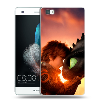 Силиконовый чехол на Huawei P8 Lite с принтом Как приручить дракона