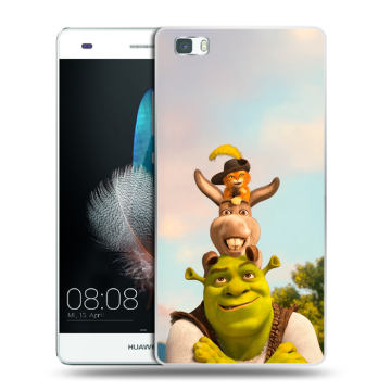 Силиконовый чехол на Huawei P8 Lite с принтом Шрек Shrek Силиконовый чехол на Huawei P8 Lite с принтом Шрек Shrek