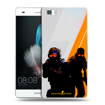 Силиконовый чехол на Huawei P8 Lite с принтом Контер страйк Counter strike