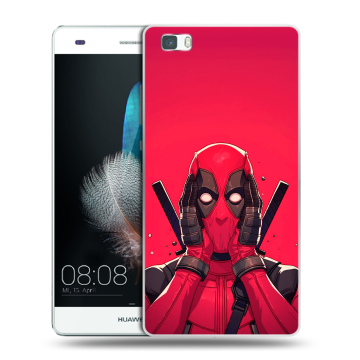 Силиконовый чехол на Huawei P8 Lite с принтом Дедпул Deadpool
