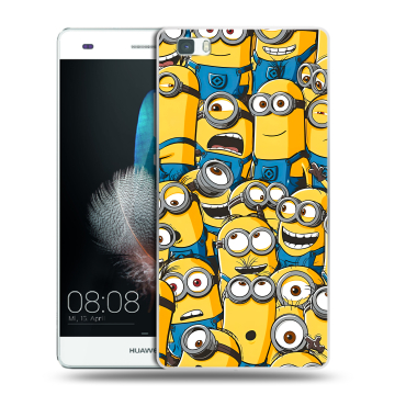 Силиконовый чехол на Huawei P8 Lite с принтом Миньоны Силиконовый чехол на Huawei P8 Lite с принтом Миньоны