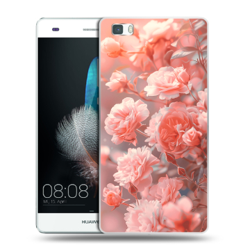 Силиконовый чехол на Huawei P8 Lite с принтом Розы цветы Силиконовый чехол на Huawei P8 Lite с принтом Розы цветы
